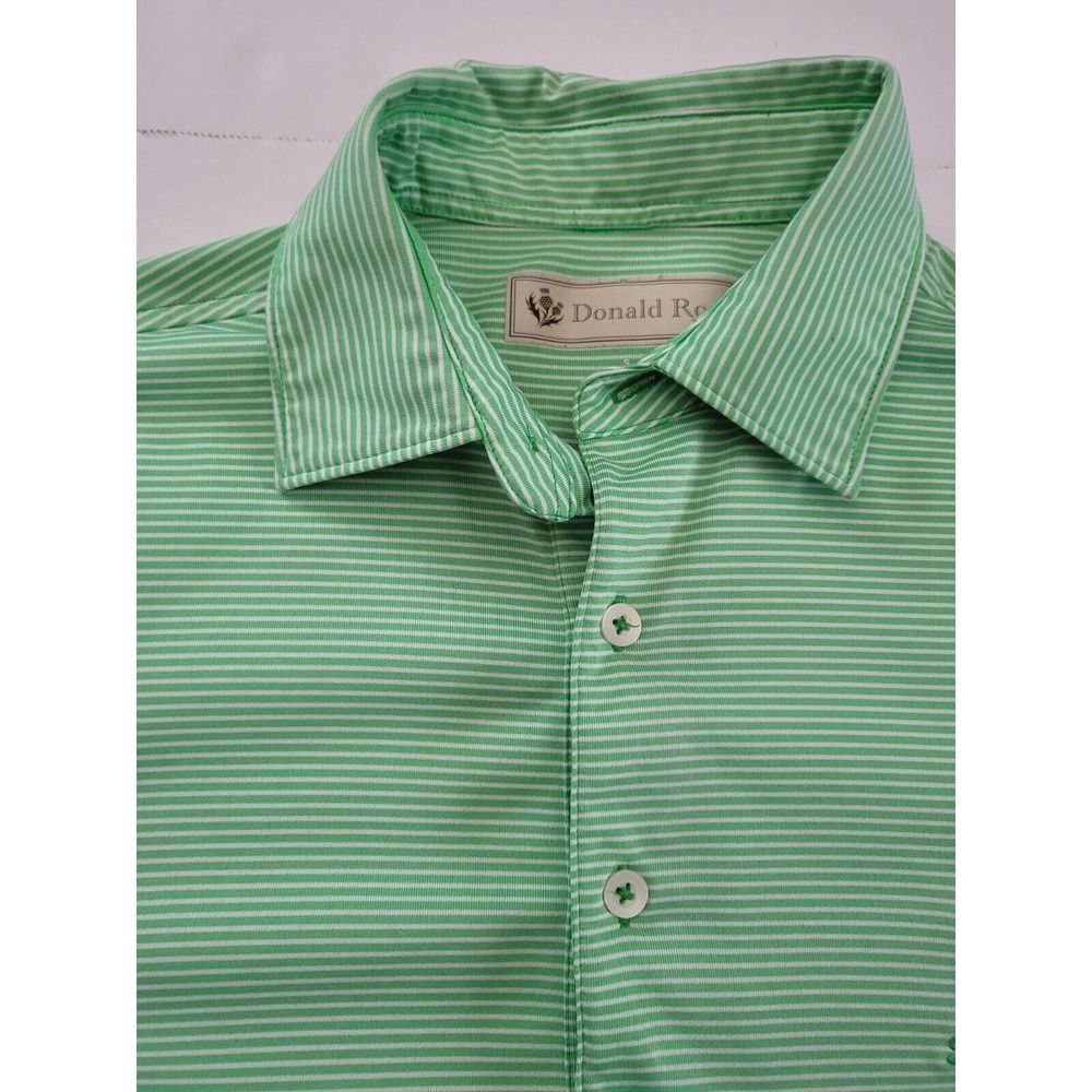 Donald Ross Men's Small Multi-Color Striped Short Sleeve Golf Polo Shirt